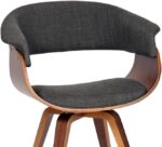 Indian Teak Wood Modern Arm Chair – Mid Century Design - Image 5