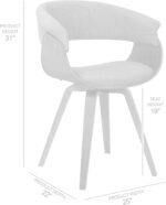 Indian Teak Wood Modern Arm Chair – Mid Century Design - Image 6