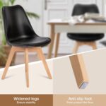 Indian Teak Wood 4 Seater Dining Table Set with Upholstered Chairs - Image 4