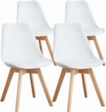 Indian Teak Wood 4 Seater Dining Table Set with Upholstered Chairs - Image 12