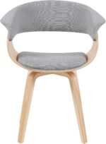 Indian Teak Wood Modern Dining Arm Chair – Mid Century Design - Image 6