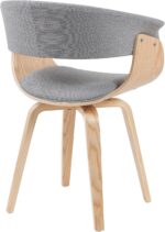 Indian Teak Wood Modern Dining Arm Chair – Mid Century Design - Image 5