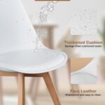 Indian Teak Wood 4 Seater Dining Table Set with Upholstered Chairs - Image 8