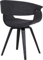 Indian Teak Wood Modern Arm Chair Set of 2 – Mid Century Design - Image 4