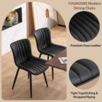 Modern Solid Indian Teak Wood Dining Chair – Premium Upholstered Minimal Design (Set of 2) - Image 6
