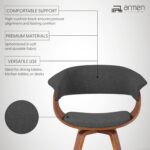 Indian Teak Wood Modern Arm Chair – Mid Century Design - Image 3