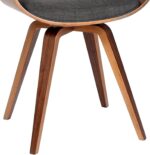 Indian Teak Wood Modern Arm Chair – Mid Century Design - Image 4