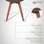 Indian Teak Wood Modern Arm Chair – Mid Century Design - Image 2