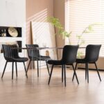 Modern Solid Indian Teak Wood Dining Chair – Premium Upholstered Minimal Design (Set of 2)
