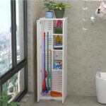 Floor Standing PVC MOP Open Shelf Bathroom Accessories Storage Waterproof Bathroom Cabinet - Image 2