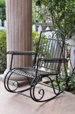 Modern Iron Rocking Chair Balcony Chair Garden Rocking Chair