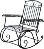 Modern Iron Rocking Chair Balcony Chair Garden Rocking Chair - Image 2