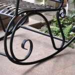 Modern Iron Rocking Chair Balcony Chair Garden Rocking Chair - Image 3