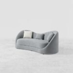 Ryan Gray Velvet Upholstered Sofa 3-Seater Sofa Solid Wood Frame - Image 2