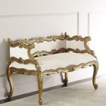 Handicrafts Sheesham Wooden Couch for Living Room or Home Decor (Ivory)