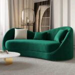 Ryan Gray Velvet Upholstered Sofa 3-Seater Sofa Solid Wood Frame - Image 6