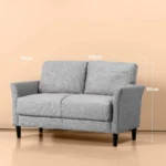 Zinus Classic Sofa 2 Seater Loveseat Fabric Chair Lounge Couch in Soft Grey - Image 4