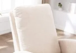 Rocking Chair Mid-Century Modern Nursery Rocking Armchair Upholstered Tall Back Accent Glider Rocker for Living Room - Image 4