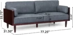 Wooden Teak Wood 2 Seater Sofa - Image 4