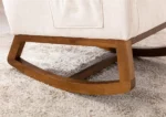 Rocking Chair Mid-Century Modern Nursery Rocking Armchair Upholstered Tall Back Accent Glider Rocker for Living Room - Image 9