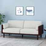 Wooden Teak Wood 2 Seater Sofa - Image 3