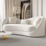 Ryan Gray Velvet Upholstered Sofa 3-Seater Sofa Solid Wood Frame - Image 3