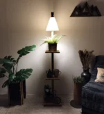 Andre Wooden Floor Lamp with Brown Base and Jute Fabric Lampshade (BULB NOT INCLUDED) - Image 6