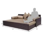 3 SEATER PULL OUT SOFA CUM BED SHEESHAM WOOD - Image 3