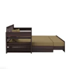 3 SEATER WALNUT SOFA CUM BED SHEESHAM WOOD - Image 3