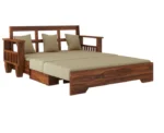 3 SEATER SOFA CUM BED SHEESHAM WOOD - Image 4