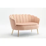Velvet Flared Arm Loveseat - Image 3
