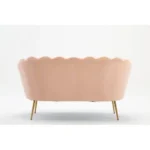 Velvet Flared Arm Loveseat - Image 5