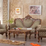 Solid Wood Czar Carved Sofa Set
