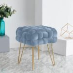 Flemin Wide Velvet Tufted Square Cocktail Ottoman - Image 6