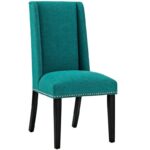 Wooden Back Side Dinning Chair in Medium Gray - Image 3