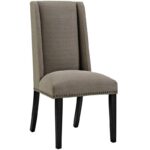 Wooden Back Side Dinning Chair in Medium Gray - Image 2