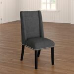 Wooden Back Side Dinning Chair in Medium Gray - Image 13