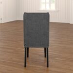 Wooden Back Side Dinning Chair in Medium Gray - Image 10