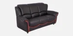 Leatherette 3 Seater Sofa in Eerie Black Colour - Image 4