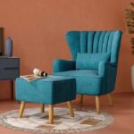 Harden Wide Tufted Wingback Chair and Ottoman - Image 6