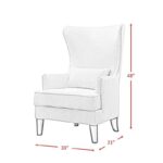 Full Back Lounge Chair Wide Tufted Wingback Chair - Image 8