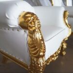 Wooden Luxurious Maharaja High Back throne Gold Leaf Chair - Image 5