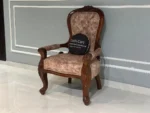 Teak Wood Handcrafted Royal Comfort Chair - Image 9