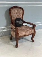 Teak Wood Handcrafted Royal Comfort Chair - Image 6