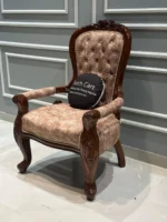 Teak Wood Handcrafted Royal Comfort Chair - Image 5