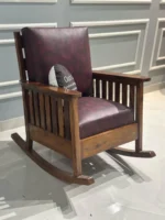 Handcrafted Sheesham Wood Rocking Chair with Plush Cushion Back & Seat – Perfect Blend of Comfort and Elegance - Image 5