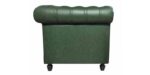 Leatherette Chesterfield 2 Seater Sofa In Olive Green Finish - Image 3