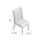 Wooden Back Side Dinning Chair in Medium Gray - Image 9
