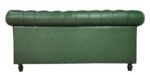 Leatherette Chesterfield 2 Seater Sofa In Olive Green Finish - Image 4